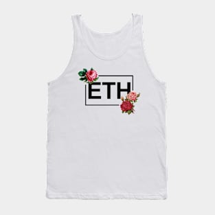 Ethereum Rose Border Black Tank Top